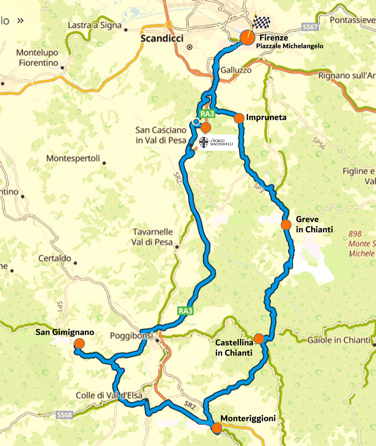 Chianti: Machiavelli Tour - 150 km, full day